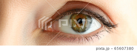 Close up view woman, correction eyebrow tattoo Close up view woman, correction eyebrow tattoo 65607380