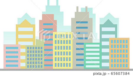高層ビル群のイラスト素材