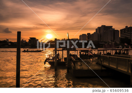 RiverScape of Bangkok City and Chao Phraya River RiverScape of Bangkok City and Chao Phraya River 65609536