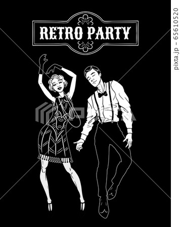 Man and woman dressed in 1920s style dancing, 65610520