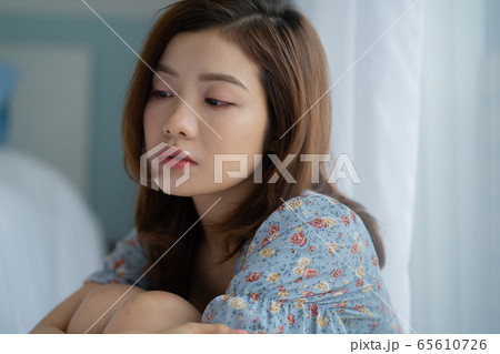Woman, stressful, down mood 65610726