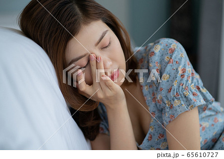 Woman, stressful, down mood 65610727