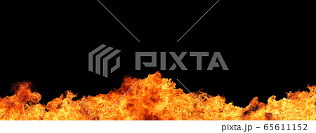 abstract fire flame background in Banner Shape 65611152