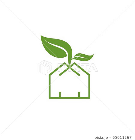 simple green house leaf agriculture logo and simple green house leaf agriculture logo and 65611267