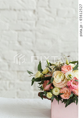 bouquet of beautiful rose and white flowers bouquet of beautiful rose and white flowers 65612527