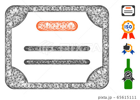 Certificate Web Vector Mesh Illustration 65615111