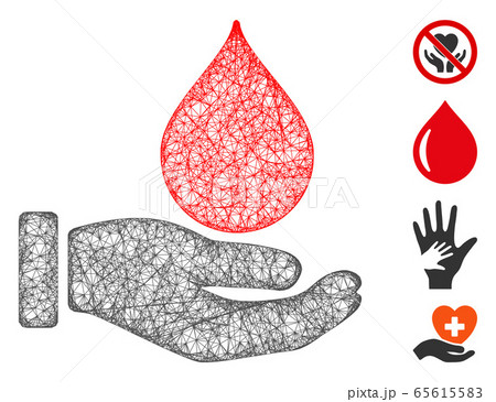Blood Donation Hand Web Vector Mesh Illustration 65615583