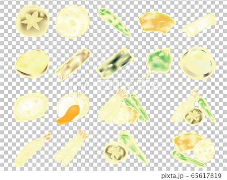 Various tempura illustration set 65617819