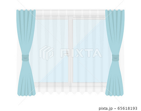 窓とカーテンのイラストのイラスト素材 [65618193] - PIXTA