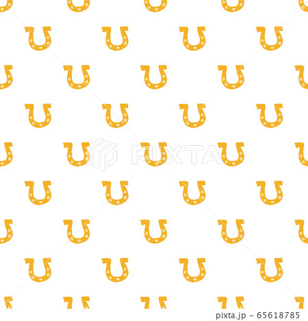 Horseshoe Seamless Pattern, Hand Drawn doodle background. Vector illustration. 65618785