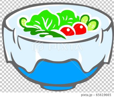 Wrapped salad bowl 65619665