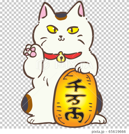 Manekineko with a right hand holding 10 million coins 65619666