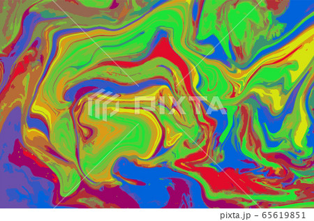 Bright colored marble pattern. Fluorescent liquid background. Artwork abstract vector texture. 65619851