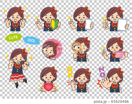 Female idol variation beginner mark smartphone tablet magnifying glass credit card Female idol variation beginner mark smartphone tablet magnifying glass credit card 65620486