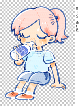 A girl who supplies hydration A girl who supplies hydration 65621013