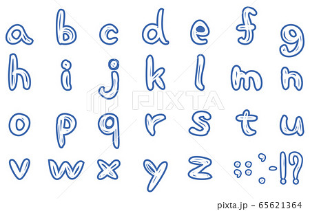 手書きのアルファベット文字のセットのイラスト素材