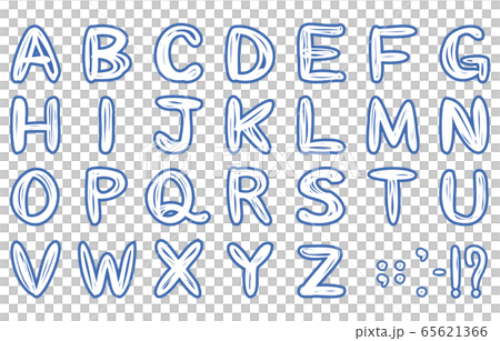 手書きのアルファベット文字のセット 手書きのアルファベット文字のセット 65621366