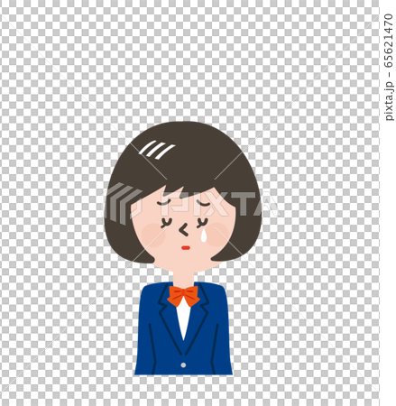 Crying Student Icon Facial expression of a crying female student - Stock Illustration ...