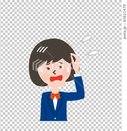 女學生緊張的表情 65621479