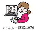 リモートワーク＿女性仕事 65621979