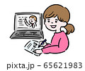 リモートワーク＿授業女性 65621983