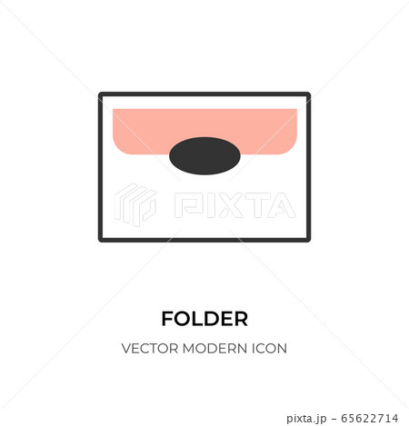 Flat line folder icon directory file sign vector Flat line folder icon directory file sign vector 65622714