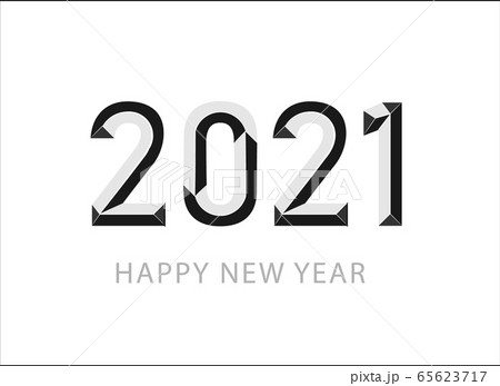 Happy New Year 21 Logo Text Design Cover Of のイラスト素材