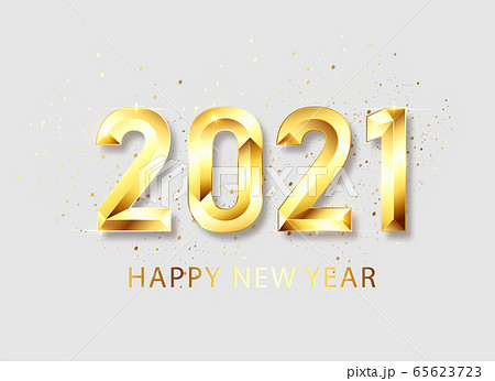 Happy New 2021 Year. Holiday vector illustration of golden metallic numbers 2021. Realistic 3d sign. Festive poster or banner design. Vector illusration Happy New 2021 Year. Holiday vector illustration of golden metallic numbers 2021. Realistic 3d sign. Festive poster or banner design. Vector illusration 65623723