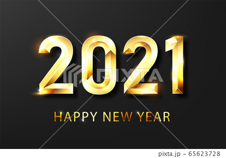 Happy new year 2021 banner.Golden Vector luxury text 2021 Happy new year. Gold Festive Numbers Design. Happy New Year Banner with 2021 Numbers .Vector illusration 65623728