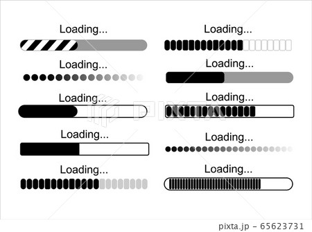Futuristic download indicator. loading bar progress icons, load sign green vector illustration. System software update and upgrade concept. 65623731