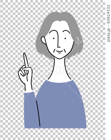 指向姿勢的高級婦女 65624332