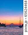 海からの富士山夕景（神奈川　三浦半島） 65624468