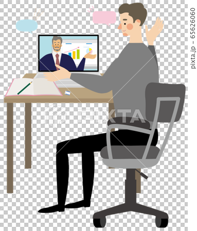 テレワーク ウェブミーティング ベクター テレワーク ウェブミーティング ベクター 65626060