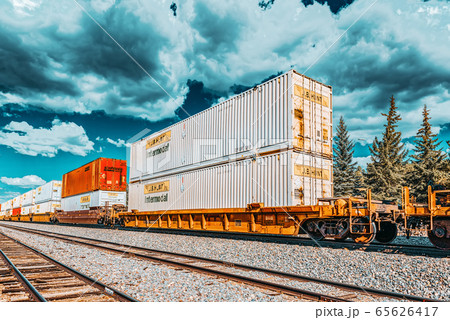 Freight train BNSF Railway Companies on a sunny 65626417