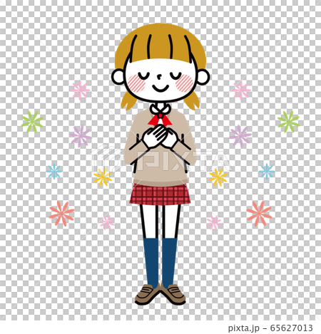 優しい気持ち 想い 学生のイラスト素材