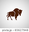American bison logo sign on a white background 65627948