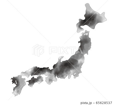 水彩の日本地図 65628537