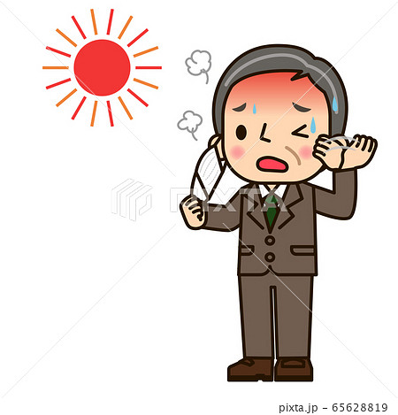 マスク熱中症のイラスト素材