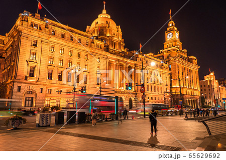 《上海》上海租界の洋館・外灘の夜景 《上海》上海租界の洋館・外灘の夜景 65629692