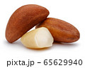 Brazil nuts isolated on white 65629940