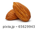 Group of almonds isolated on white 65629943