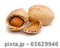 Group of almonds isolated on white background 65629946