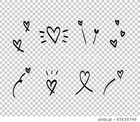 Set Of Heart Material Cute Handwriting Stock Illustration