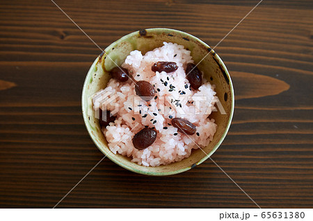 北海道のお赤飯の写真素材
