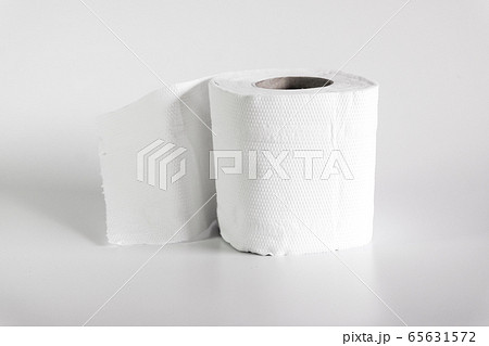 Roll of toilet papers on a soft color background. Roll of toilet papers on a soft color background. 65631572