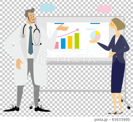 說明白大褂的醫生圖矢量 65633980