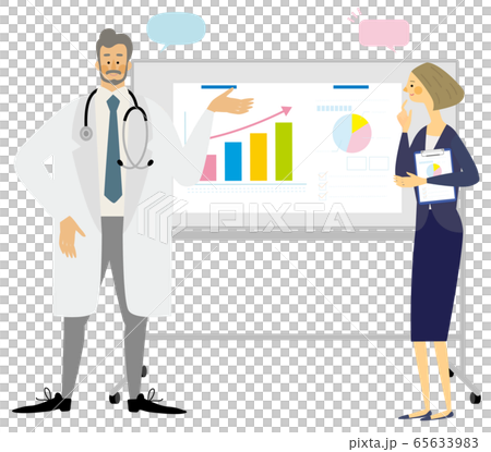 說明白大褂的醫生圖矢量 65633983