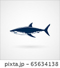 Great white shark logo sign emblem vector illustration 65634138
