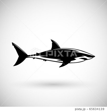 Great white shark sign logo on a white background Great white shark sign logo on a white background 65634139