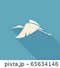 flying stork sign logo emblem on a blue background vector illustration 65634146